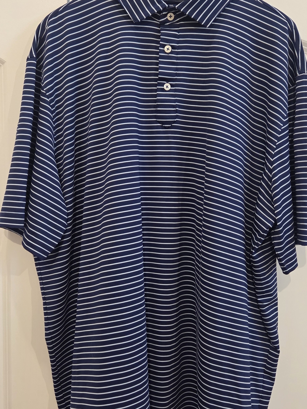 Stitch Striped Polo in Blue & White XXL Like New